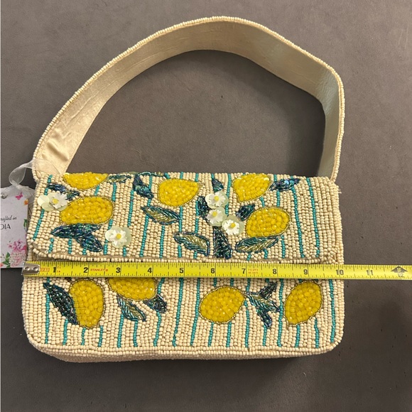 Beaded Citrus Lemon Shoulder Bag — NWT! VIRAL! - Picture 3 of 10